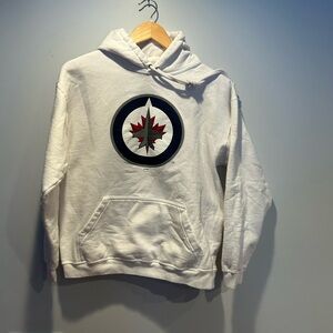 White Winnipeg Jets Hoodie with Logo